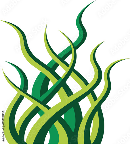 Green Fresh Grass Nature Vector