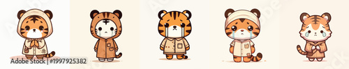 tiger vector beggar is showing a sad expression