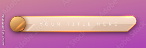 Elegant Modern Lower Third Banner Template, Abstract Video Overlay, Broadcast Title Bar Design