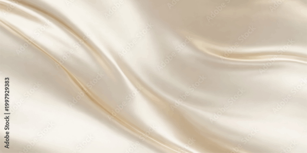 Fototapeta premium Luxury golden silk flowing fabric background with smooth silky waves and shiny elegant texture