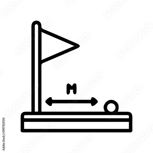 Golf course distance marker