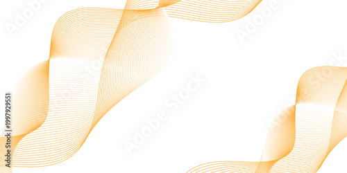 Modern abstract wave digital orange and white geometric technology. Abstract line wave gradient poster blend background vector.