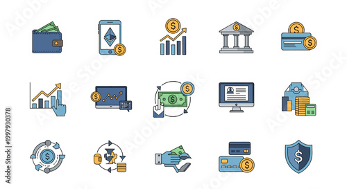 A modern graphic illustrating financial flow and growth, suggesting strategic investment and positive market trends for business presentations or mark