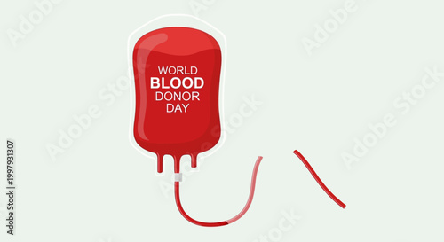 World Blood Donor Day awareness campaign symbol.