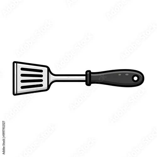 Black and white spatula icon.