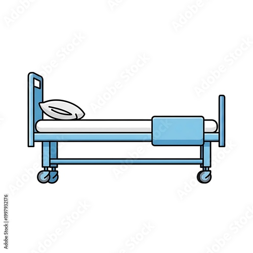 Hospital Bed with Pillow.