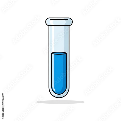 Blue liquid in test tube.