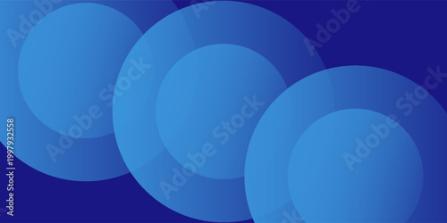 Abstract blue background with circles. Vector illustration