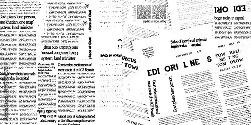 Distressed document overlay newspaper grunge paper design. overlay grainy scratch rough wall concrete article aged new latter vintage background.