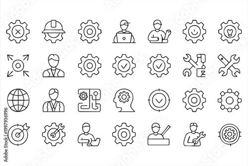 Ocean tourism icons for marine travel beach environment and coastal exploration