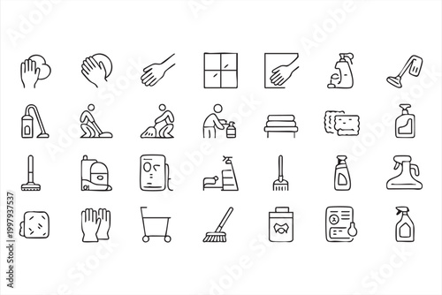 Processor and circuit icons for hardware engineering computing and semiconductor design