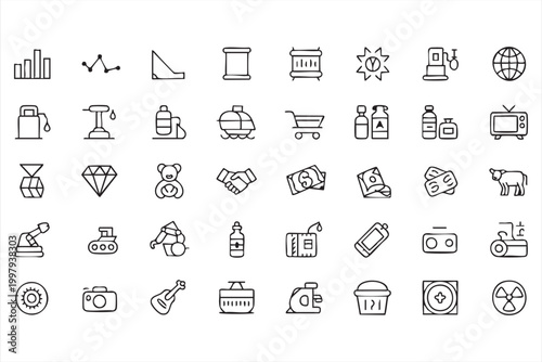 Battery and charging icons with electric car power plug and renewable energy concepts