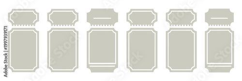 Paper Ticket Templates Set, Realistic Mockup Collection for Event Passes, Cinema, Concert, Festival, Raffle, and Admission Tickets