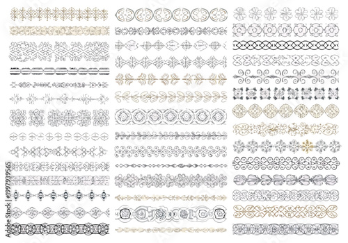 A collection of ornate border designs