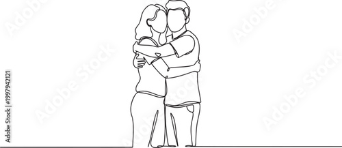 131_continuous line art frien_traced