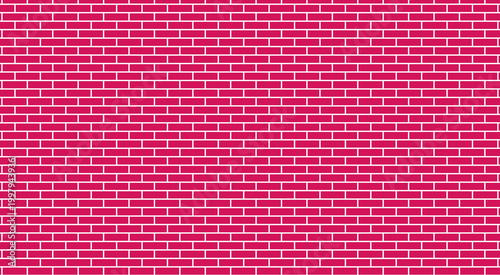 Black and Colorful Brick Wall Pattern Background Seamless Masonry Outline Vector Backdrop