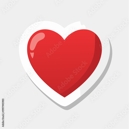 Free Download Red Heart Icon with Glossy Effect - GFXLoad