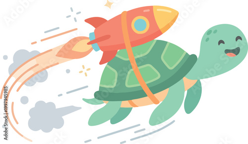 Fast Turtle With Rocket Propulsion