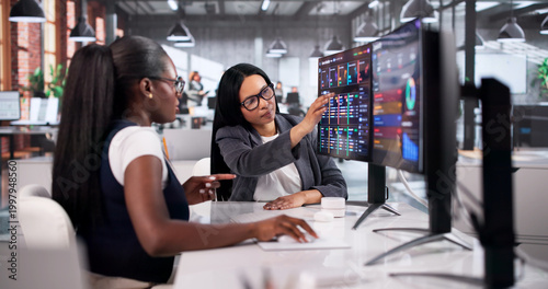 Cybersecurity Analysts Collaborate On Monitoring Threats