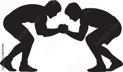 Wrestler fighting
