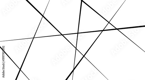 Abstract Minimalist Background with Crisscross Black Lines on White