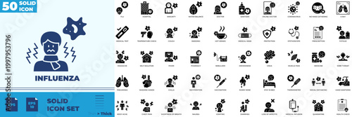 Influenza Solid Editable Icons set