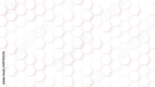 Clean Minimal Hexagonal Grid Background Design Geometric Honeycomb Texture with Soft Shadow Depth.