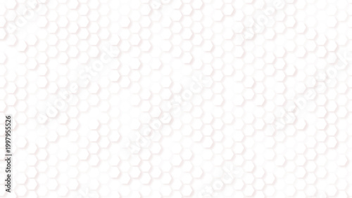 Minimal Geometric Hexagonal Texture in Soft Gray Tones. Abstract White Honeycomb Pattern Background.