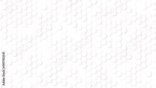 Minimal Geometric Hexagonal Texture in Soft Gray Tones. Abstract White Honeycomb Pattern Background.