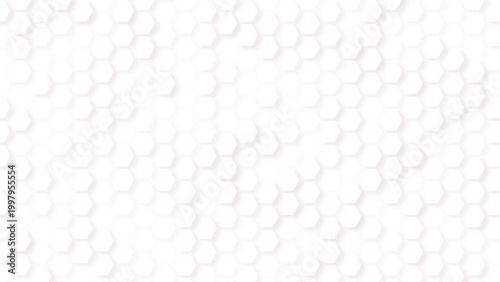 Minimal Geometric Hexagonal Texture in Soft Gray Tones. Abstract White Honeycomb Pattern Background.