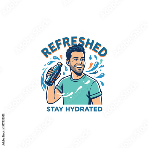 A man holds a refreshing drink and stays hydrated outdoors.