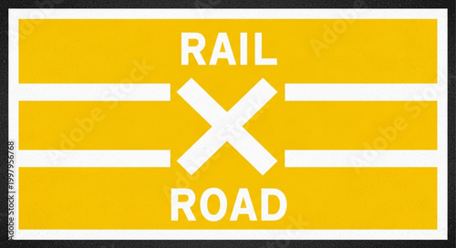 Railroad Crossing Sign Warning Symbol.