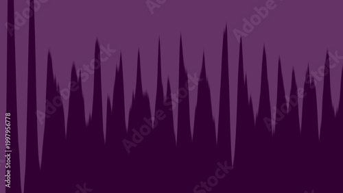 Abstract purple jagged soundwave pattern with gradient peaks and valleys modern audio frequency visualization design