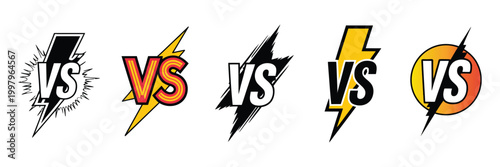 VS Icon Versus Letter Logo for Battle Match and Game Design, Competitive Duel Symbol, Esports Branding Element, Dynamic Typography Emblem Vector Illustration