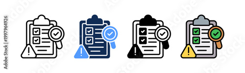 Risk Assessment Icon Multiple Style
