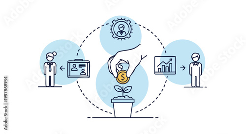 Financial Wealth Accumulation and Business Growth Concept