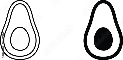 Avocado icon vector