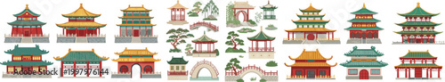 PrintAncient Chinese architecture,
Ornate pagoda design,