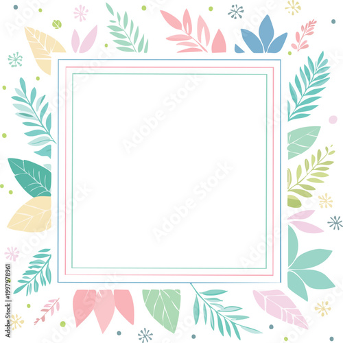 シンプルな極細ラインのくすみカラーフレーム