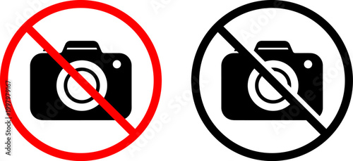 no photography allowed sign flat design vector illustration