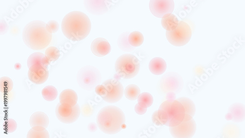 Soft bokeh background with pink and orange blurred circles, ethereal light effect vector, dreamy pastel abstract wallpaper for wedding and beauty branding