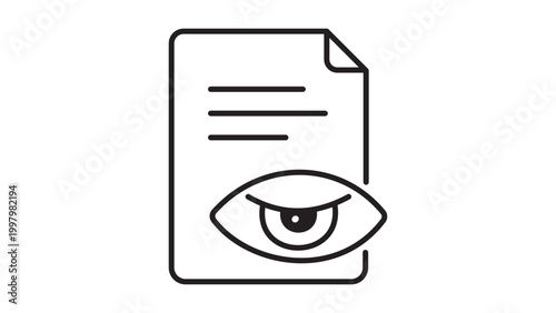 Canvas-taulu Security Policy and Privacy Monitoring Editable Stroke Vector Icon