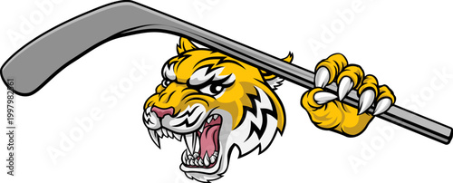 Photography A wildcat or bobcat lynx bobcats wildcats sports team ice hockey mascot