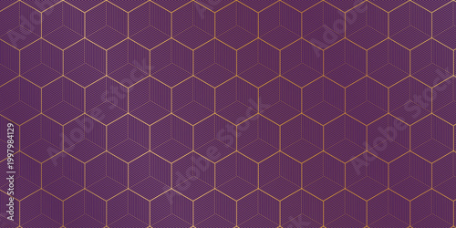 Luxury art deco background pattern vector. Abstract gold geometric line and elegant art nouveau with delicate. Illustration design for invitation, banner, vip, interior, fabric and decoration.	