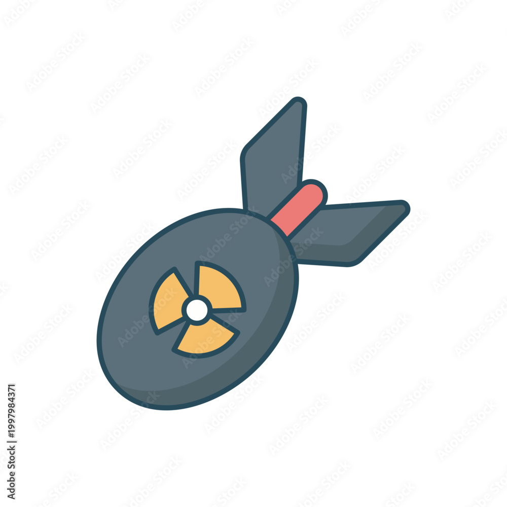 Fototapeta premium Atomic Bomb Icon