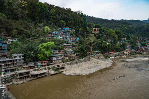 Bild auf Leinwand The Teesta River, flowing through North Bengal near the Siliguri Corridor (Chicken's Neck), is a vital yet contentious transboundary river that has become a key geopolitical flashpoint