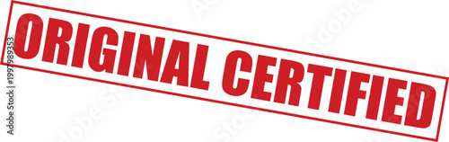 Original certified stamp with red text