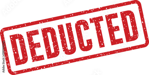 Red 'deducted' stamp illustration