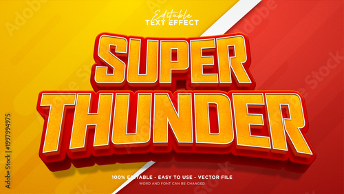 Editable super 3d text effect, cartoon text style effect