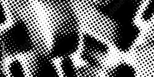 Photography Abstract Monochrome Halftone Dot Texture Background with Distorted Patterns